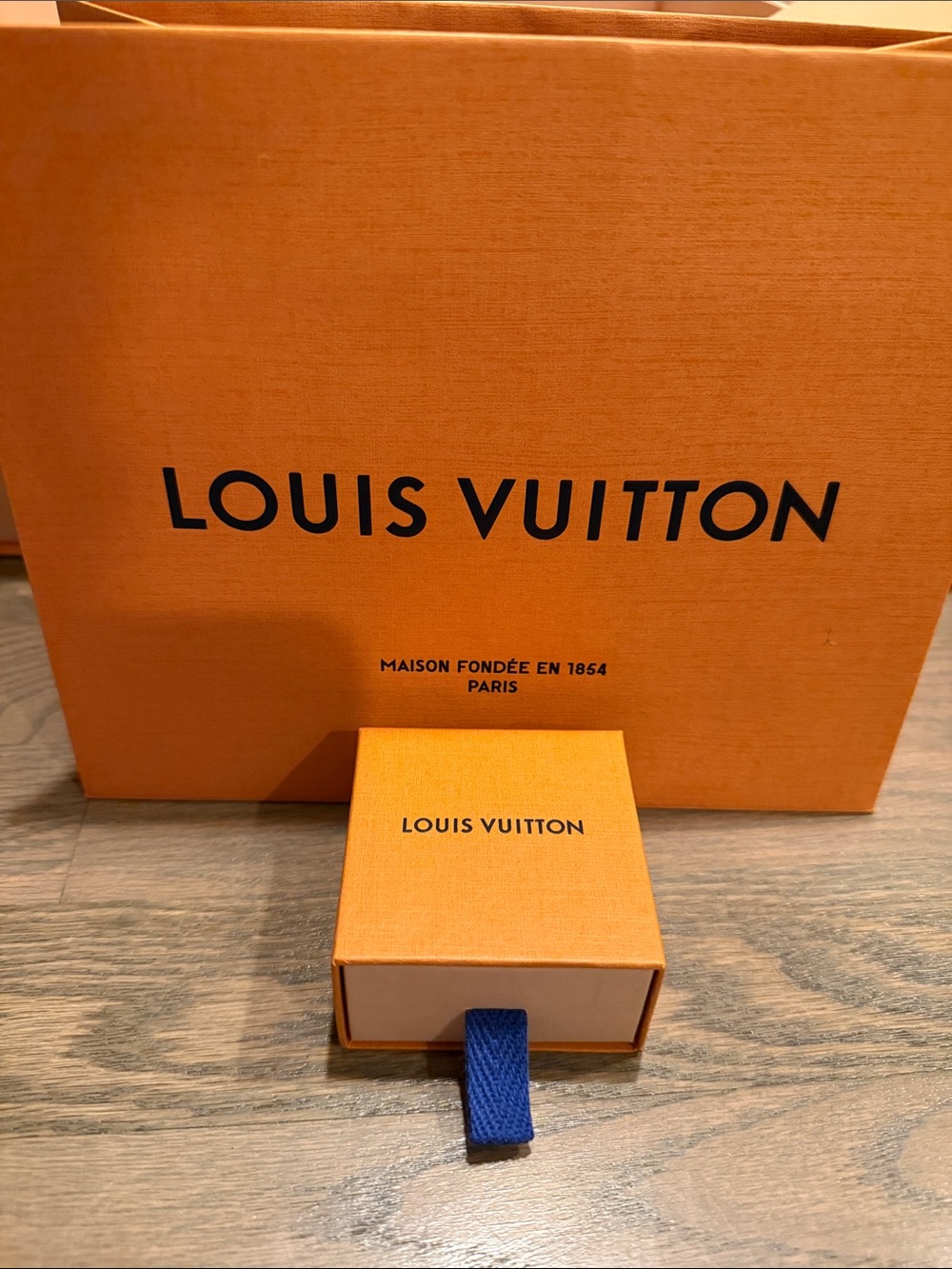 Louis Vuitton Orange Presentation Box with Blue Pull-Tab